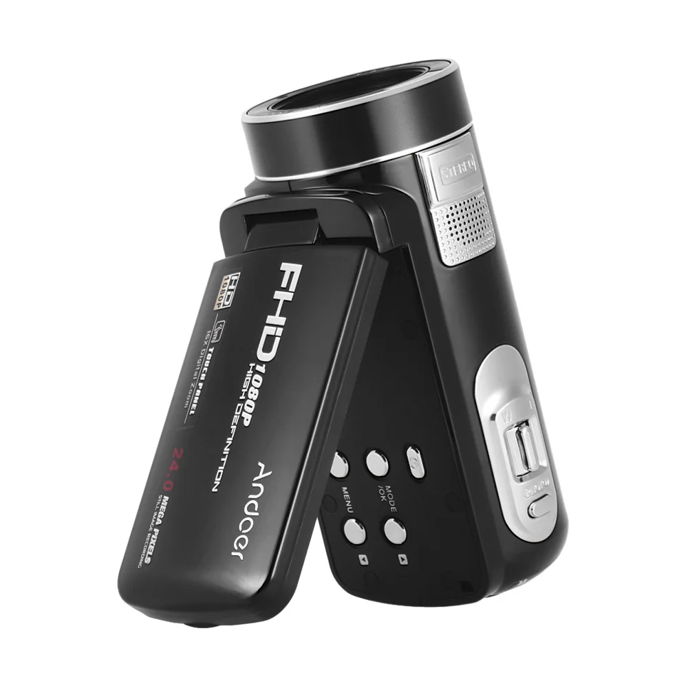 Andoer Portable FHD 1080P Digital Video Camera Camcorder DV Recorder 24MP 16X Zoom Supports Anti-shake Remote Control | Электроника