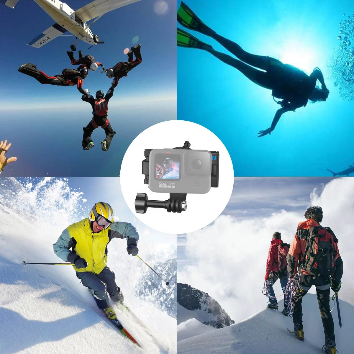 afaith camera clip backpack outerwear universal clip 360° rotatable adjustable backpack for gopro hero 10 9 8 7 6 dji xiaoyi free global shippi