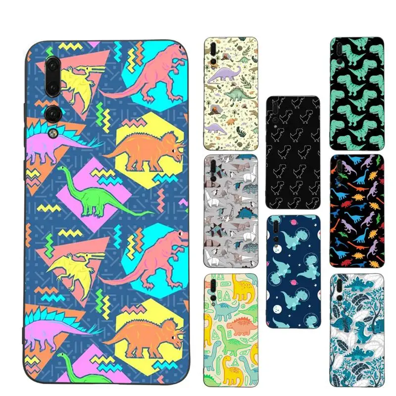 

Cute Dinosaur Baby Fashion Phone Case Soft Silicone Case For Huawei p 30lite p30 20pro p40lite P30 Capa