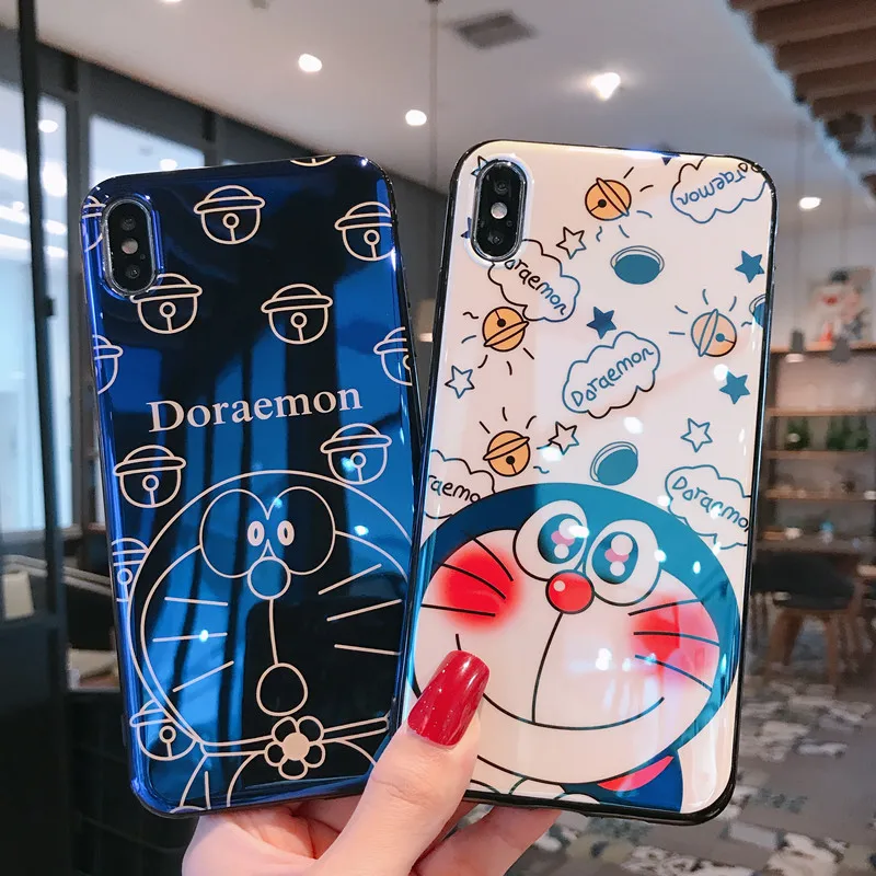 

Blue Ray Doraemon Cartoon Case For Samsung J2 J3 J4 J5 Prime J6 J7 Pro Note 8 10 Lite 20 Ultra M11 M21 M30s Soft Silicone Cover