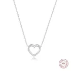 Массивные Подвески 925 стерлингового серебра любящих сердец Ясно CZ ожерелья Подвески для изготовления ювелирных изделий для женщин аксессуары