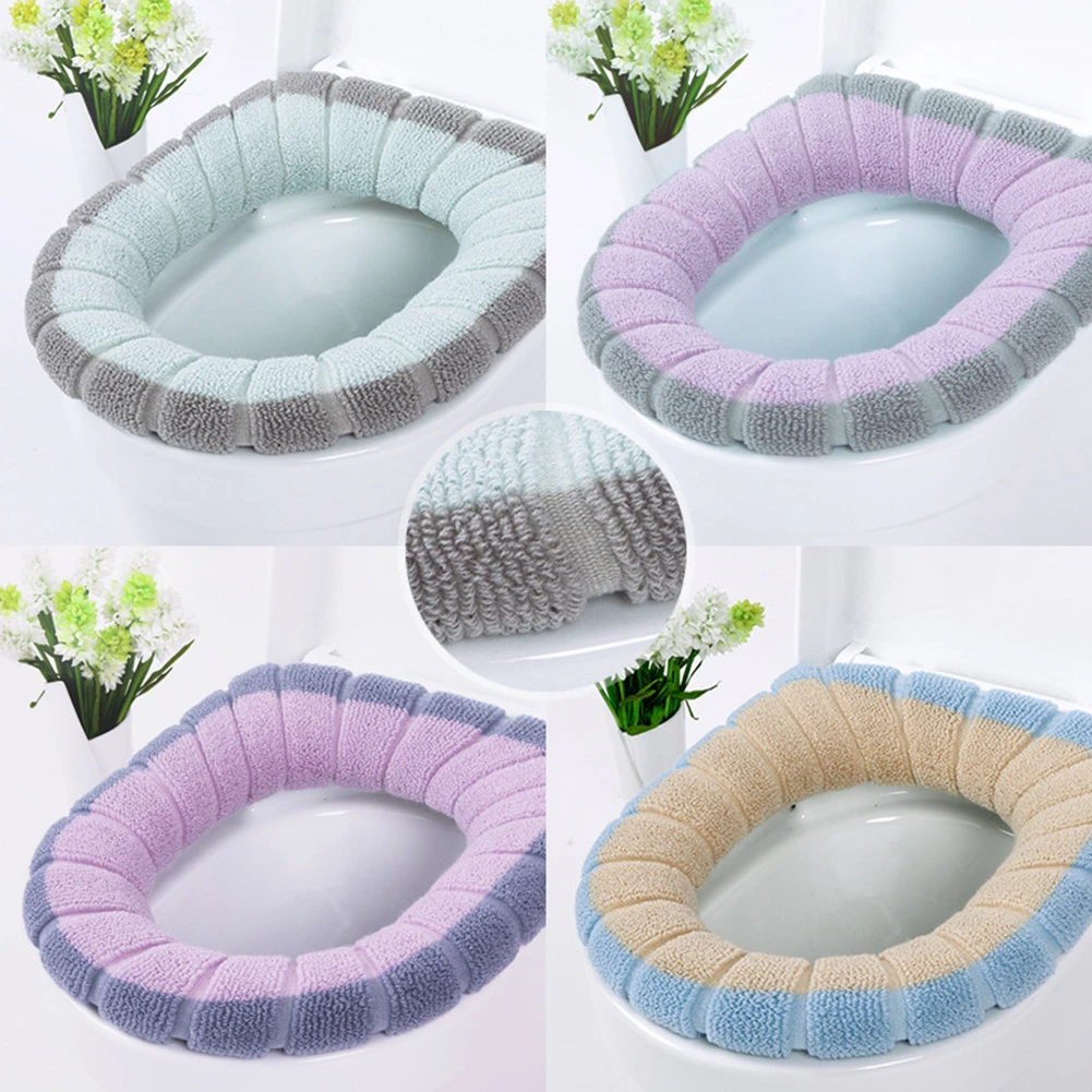 Universal Soft Heated Washable Toilet Seat Mat Home Decor Closestool Mat Pad Seat Case Warmer Toilet Lid Cover Accessories