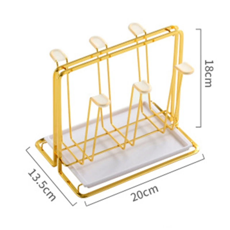 

Wrought Iron Cup Holder Household Reel Drain Cup Holder Glass Cup Drying Cup Holder Water Cup Storage Rack