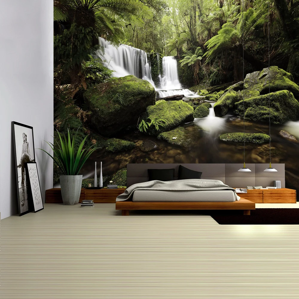 Настенный Гобелен Forest Stream подвесной коврик для песчаного пляжа и пикника палатка