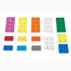 100g детали без упаковки прозрачные тонкие кирпичи 4 Размеры смешанные Цвета строительные блоки цифры мс модели сборные игрушки для детей