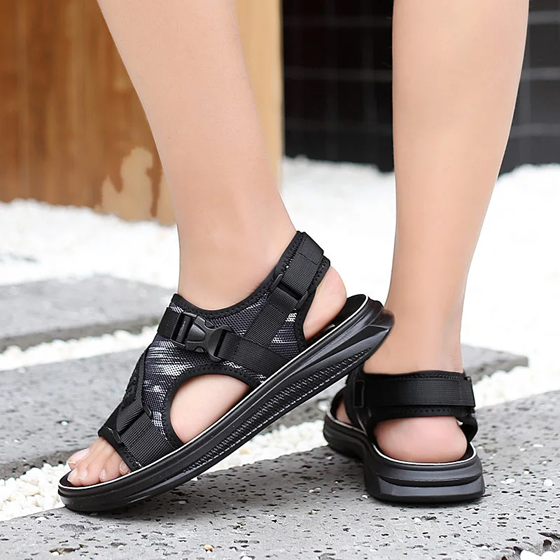 

Sandal Shoe Men Sandals Mens Summer Men Sandal Shoes Leather For Sandalhas Masculina Outdoor Slip On Sandale Homme Gladiator