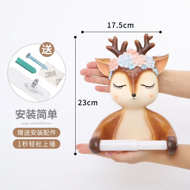 

Cute sika paper towel holder wall hanging decoration bathroom kitchen roll paper accessories paper towel towel accessories