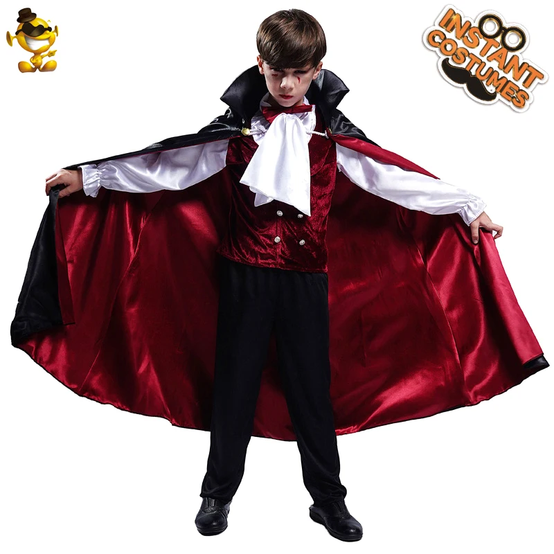 Фото Детский костюм вампира на Хэллоуин Роскошный для костюмированной вечеринки день