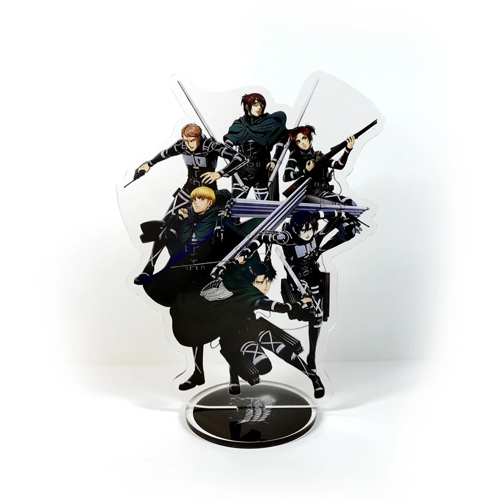 

Shingeki no Kyojin Attack on Titan The final season Mikasa Armin Levi Sasha Hange Reiner GM acrylic stand figure cake topper