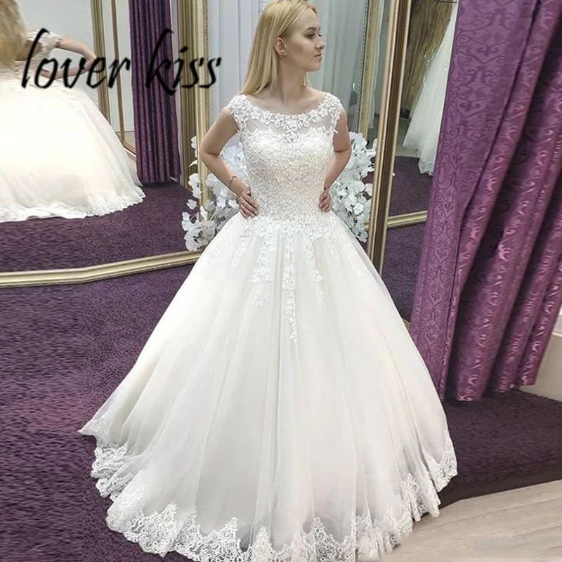 Lover Kiss vestido de Noiva, принцесса, кружевные аппликации, свадебные платья для женщин, Замочная скважина, свадебные бальные платья, vestido de casamento