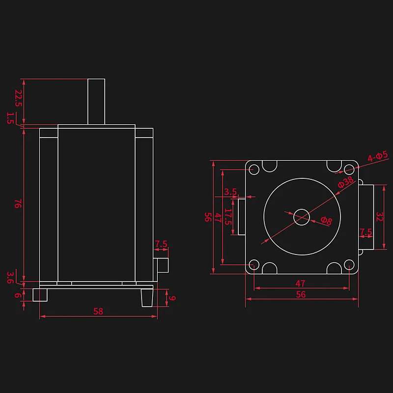 STM32 3D принтер замкнутый цикл шаговый двигатель MKS SERVO57B с адаптером для прямого
