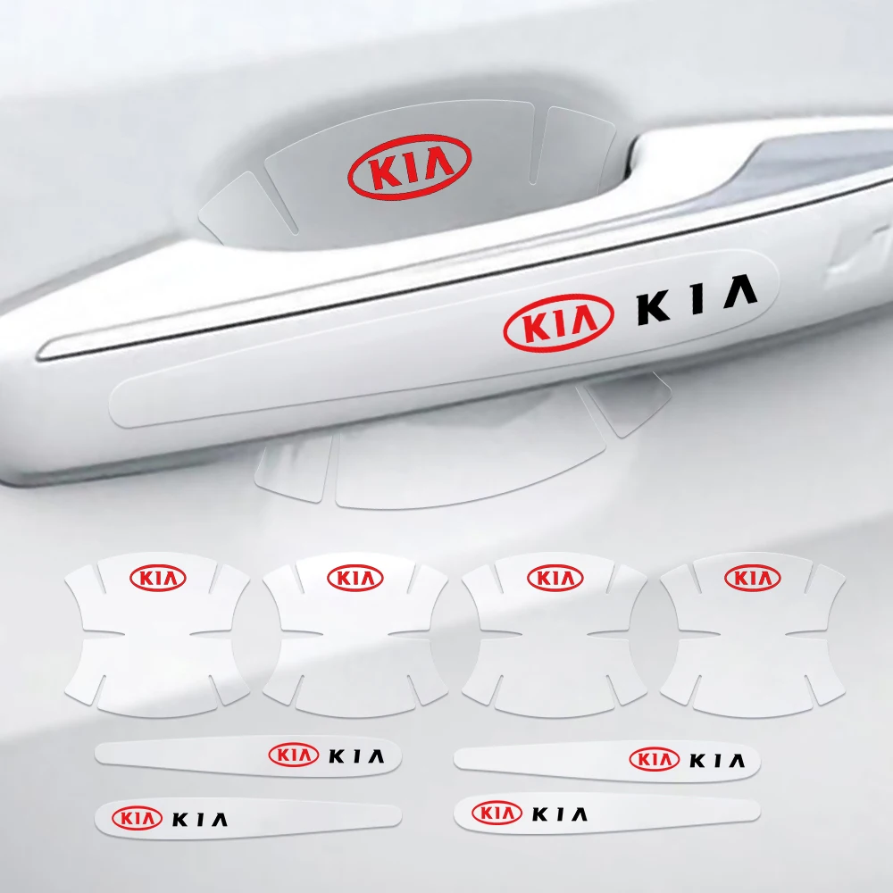 4/8 шт. наклейки на дверную ручку автомобиля защитная пленка против царапин для kia