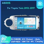 Автомобильный мультимедийный GPS-навигатор Android, радио, видеоплеер для Toyota Yaris 2012 2013 2014 2015 2016 2017 SWC RDS DSP