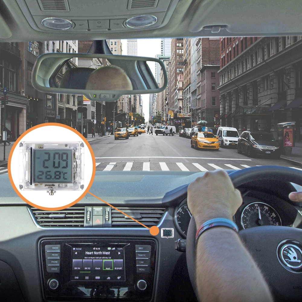 Часы для мотоцикла Водонепроницаемые Универсальные прозрачные светящиеся часы