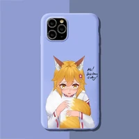 the helpful fox senko san phone case soft solid color for iphone 11 12 13 mini pro xs max 8 7 6 6s plus x xr