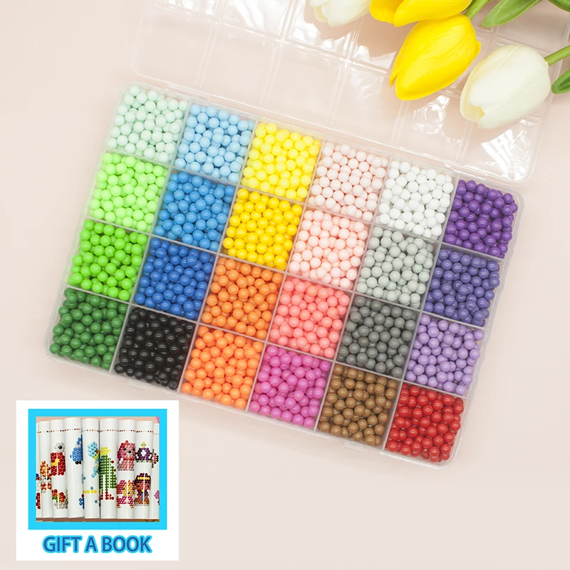 6000 шт. 24 цвета многоразовые бусины головоломка кристалл сделай сам водный спрей