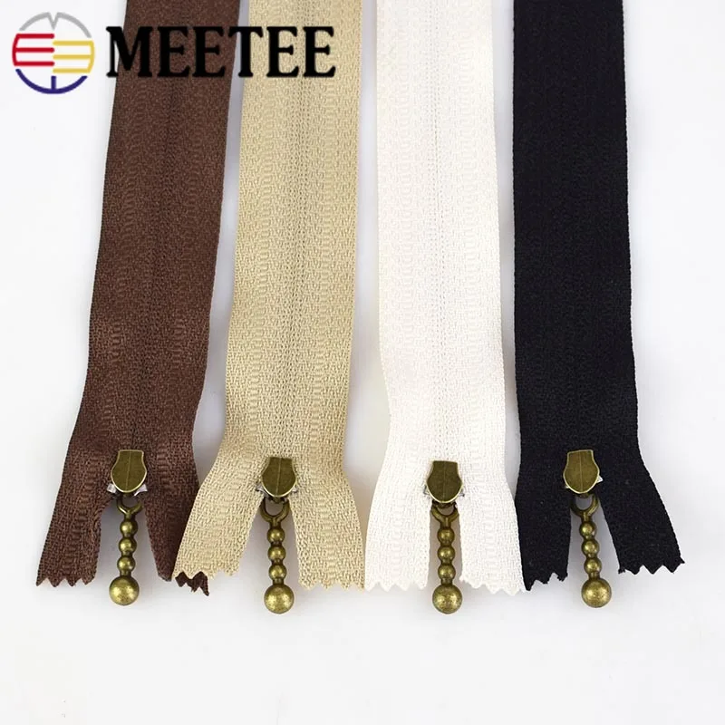 Meetee 20 штук 3 #12-25 см нейлоновая застёжка-молния закрытый конец молния куртка DIY
