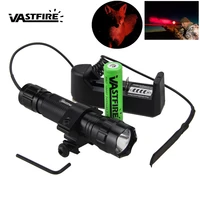 5000lm xm l q5 led 501b red hunting weapon light tactical scout flashlightrifle scope airsoft mountremote switch18650charger