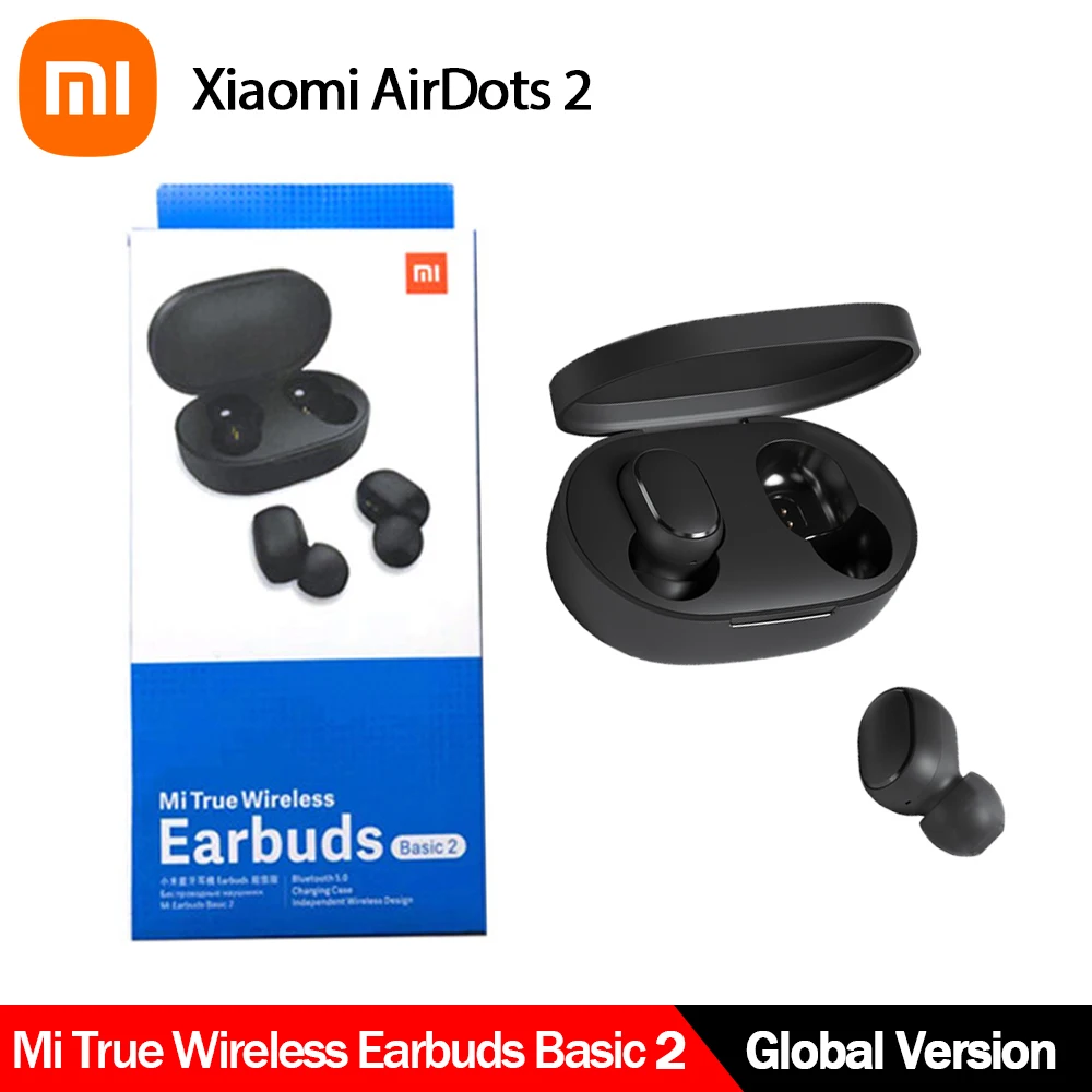 

Global Version Xiaomi Redmi Airdots 2 TWS Wireless Bluetooth 5.0 Earphone Mi True Wireless Earbuds Basic 2 Auto Link TWSEJ061LS