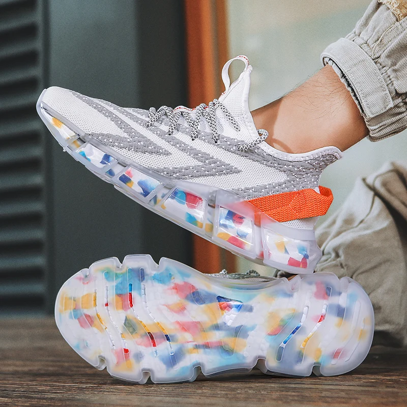 

Athletics Running Shoes Breathable Sock Sneakers Men's Sport Shoes Tennis Jogging Shoes Male Walking Sneakers Trainers Gym Shoes