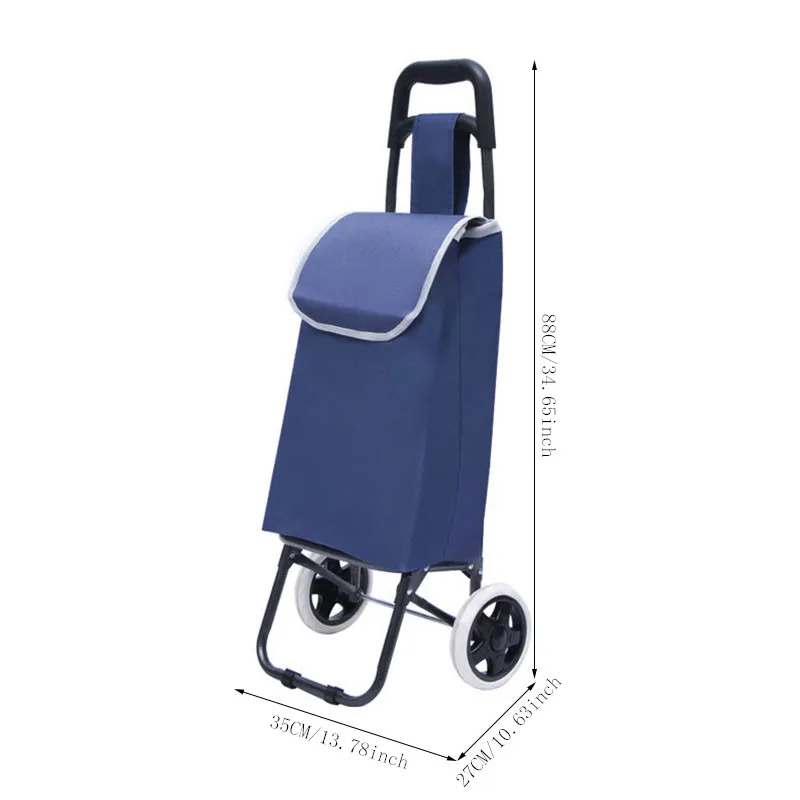 Портативная Тележка для покупок на колесах Складная хозяйственная сумка корзина