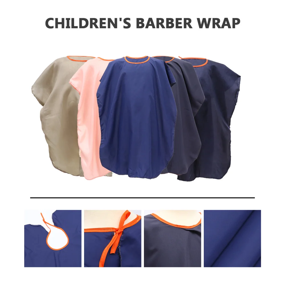 

5 PCS Professional Salon Cape for Kids Waterproof Hairdresser Cutting Apron