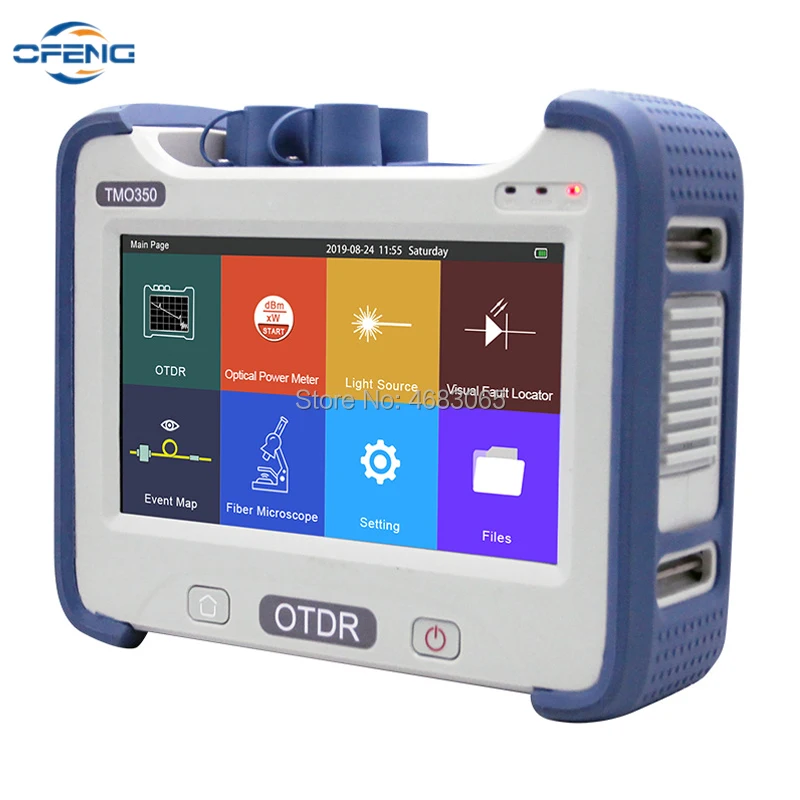 

2019 Новый TMO350 OTDR 1310/1550 нм 35/33/33дб с VFL/OPM/OLS 10 мВт сенсорный экран OTDR оптический временной рефлектометр