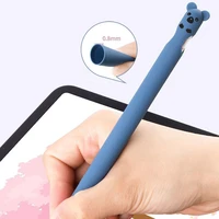 1pc cute animal pattern silicone pen tip case protective pouch cap anti lost protective case for ipad pencil