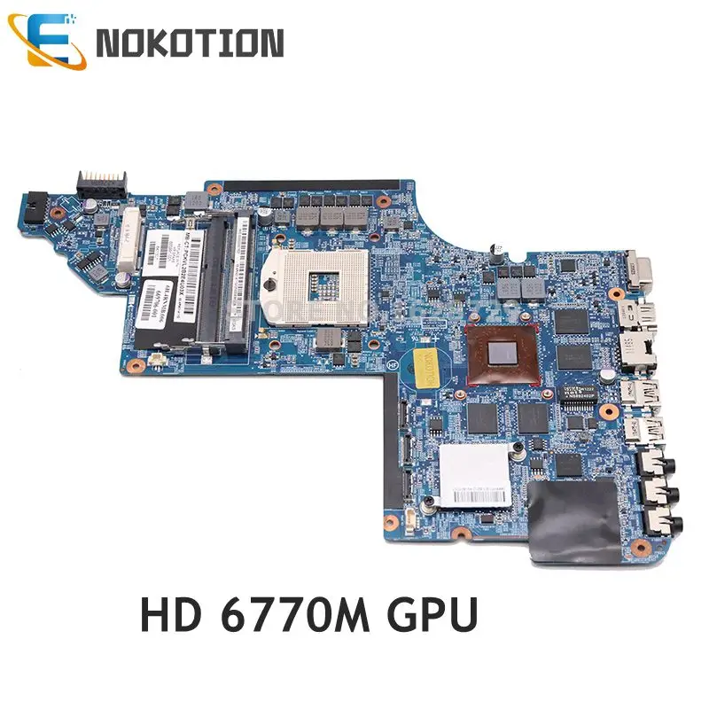 Материнская плата NOKOTION для ноутбука HP Pavilion DV7 6000 материнская HM65 DDR3 HD6770M GPU 639391 001