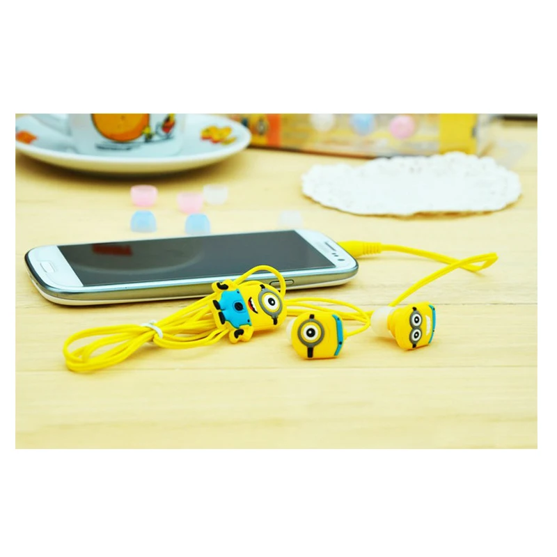 Fone De Ouvido с изображением миньонов из мультфильма Гадкий я Миньоны In ear проводной 3 5