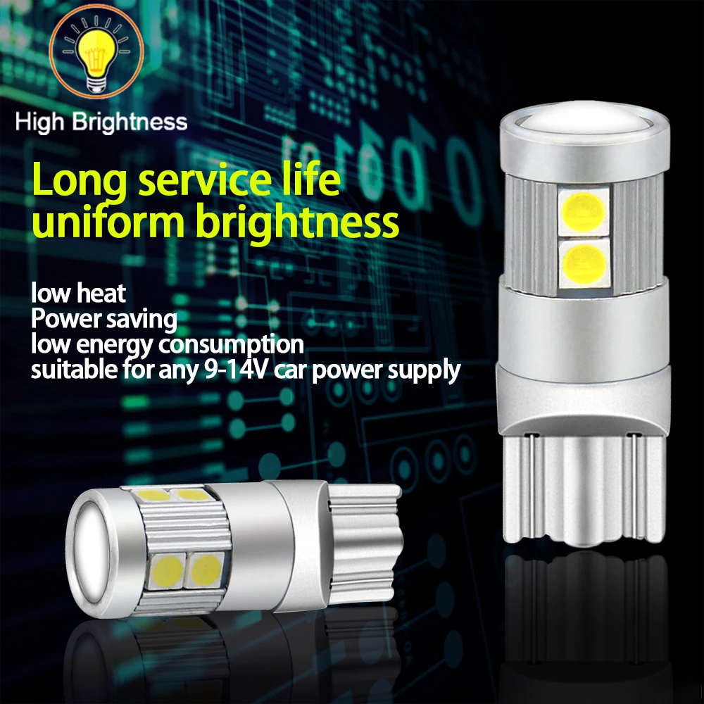1 шт. T10 3030SMD 9LED автомобильная лампа, автомобильная лампа Canbus, габаритный светильник для чтения, внутренний боковой габаритный светильник, белый, 6000K