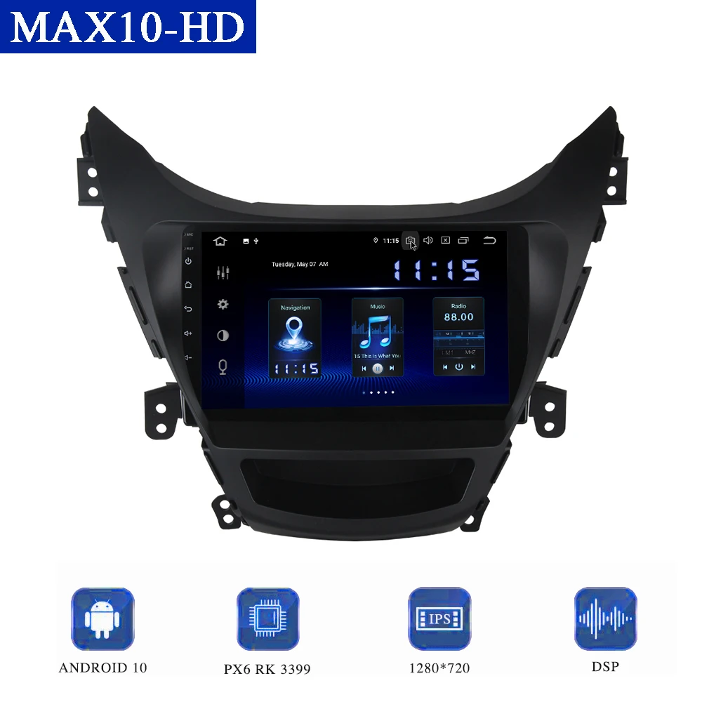 

Android 10.0 Car Radio for Hyundai Elantra 2012 2013 2014 Multimedia Player GPS Navi DSP CarPlay 9" IPS screen 4GB+64GB TDA7850