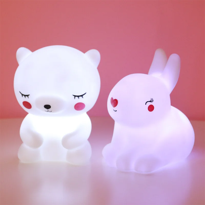 Креативный Ночной светильник с изображением животных динозавр единорог