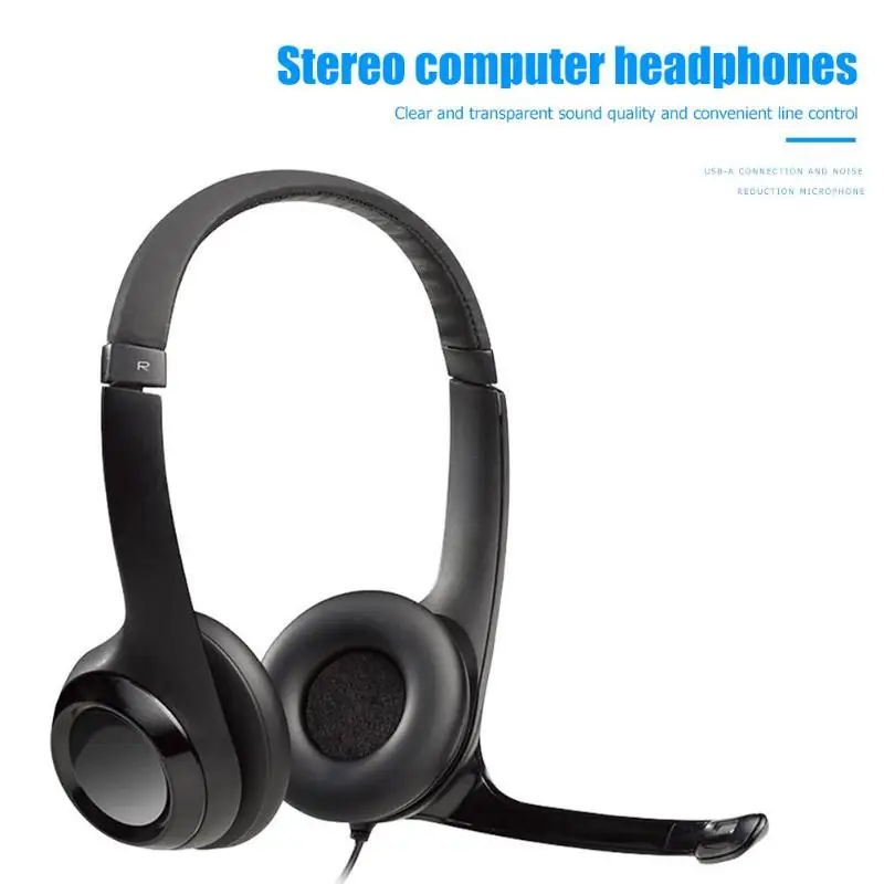 Logitech H390 USB проводные наушники стерео музыка Игровые с микрофоном | Электроника