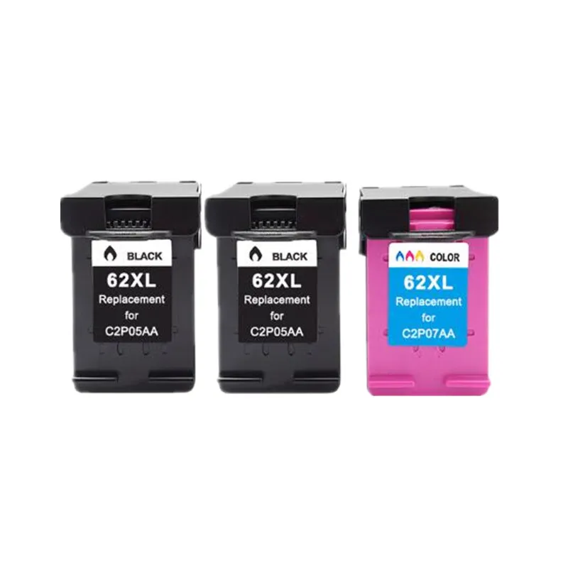 2PK совместимый для 62XL переработанного чернильного картриджа для hp62 62 5640 5660 7640 5540 5544 5545 5546 5548 Officejet 5740 5741 5742 5743 5744 - Цвет: 2Black 1Color