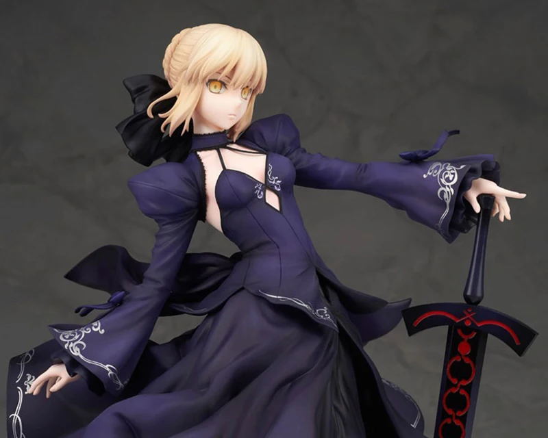 23 см аниме Fate/Grand Order Saber Arutoria Pendoragon ALTER Black Dress ПВХ экшн-фигурка сексуальные девушки