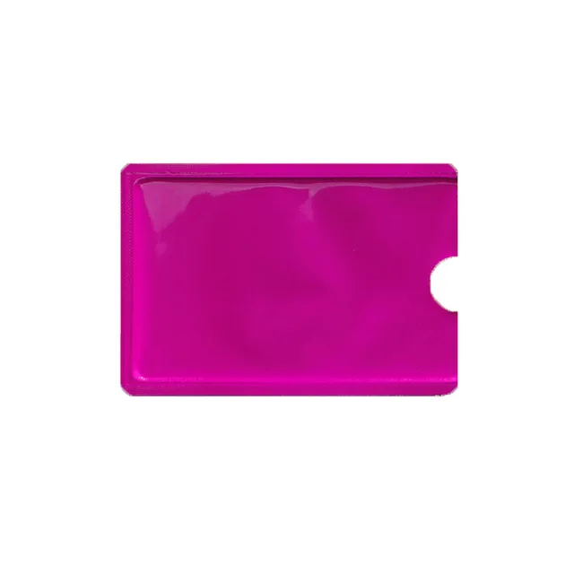 Purple Красочные против сканирования RFID блокатор протектор кредитного банка держатель карты NFC Экранирование карты чехол для защиты конфиденциальности BAG1038 - Цвет: Purple