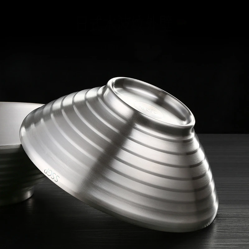 

304 Stainless Steel Bowl Ramen Bowl Rice Bowl Soup Bowl Instant Noodle Bowl SSGP Patent Anti-scalding Creative Bucket Bowl