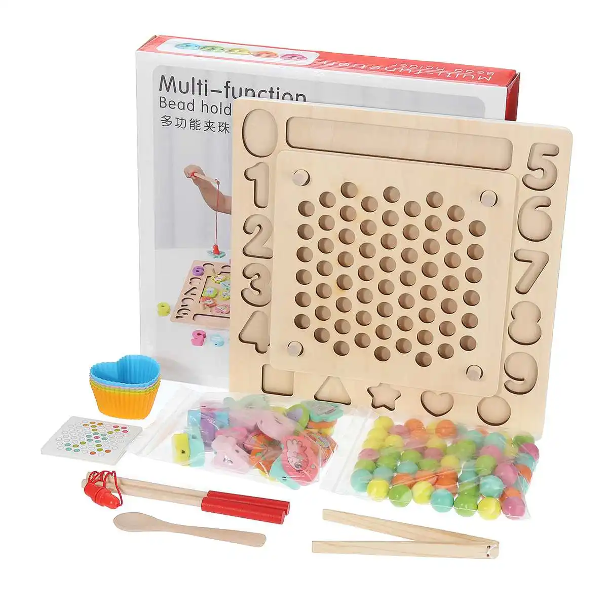 

Kids Toys Montessori Wooden Toys Hands Brain Training Clip Beads Puzzle Board Math Game Baby Early Educational Toys For Children