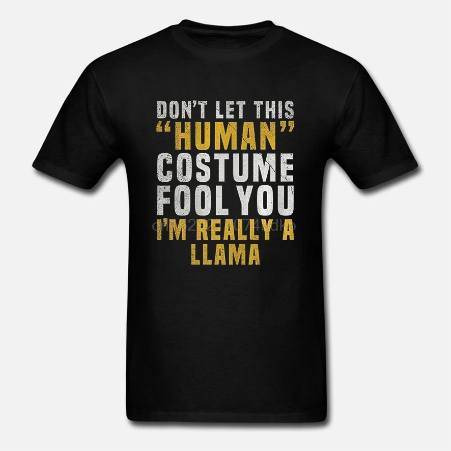 

Camiseta de hombre Llama divertida camisa disfraz de Halloween fcil para Mujeres Hombres nios cool impreso camiseta camisetas