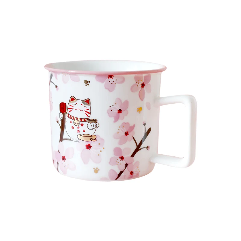 Oussirro креативный стиль Hello Lucky Kitty кошка молоко чай кофе кружки с ложкой костюм дети милые и комнаты украшения чашки воды