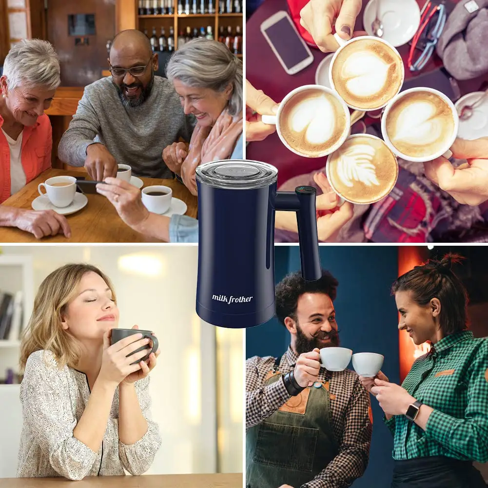 

350ml Electric Milk Frother Milk Steamer Creamer Milk Heater with New Foam Density for Latte Cappuccino Hot Chocolate