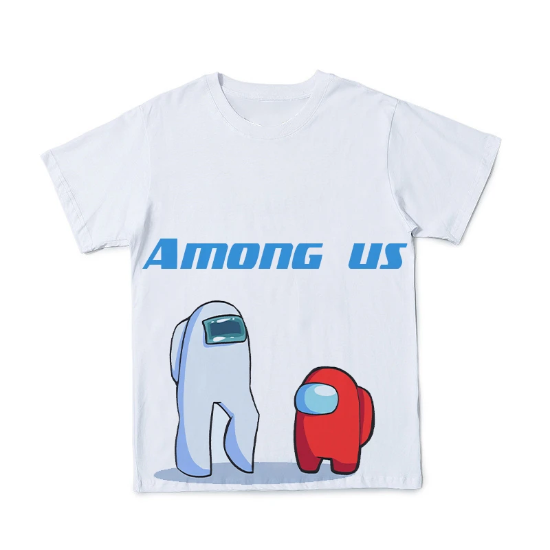 

Game Among Us Round Neck T-shirts Children Cartoon Blue Space Kill T-shirt Funny Girl Children T-shirts Children Clothing 4T-14T