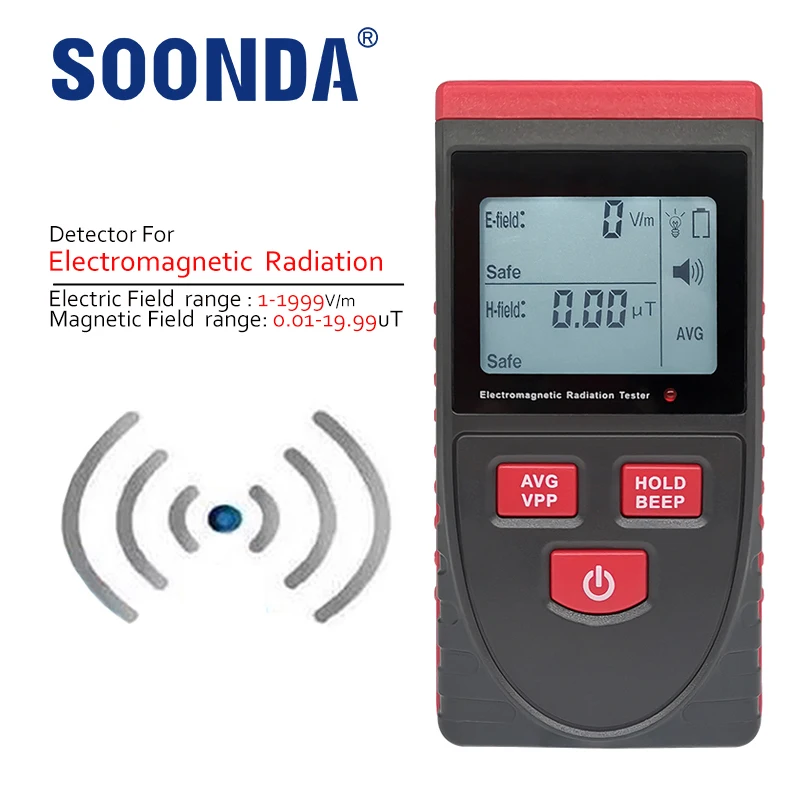 Автоматический цифровой ЖК измеритель уровня радиации ЭМС электрический