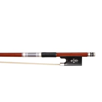 floraparts 44 size violin bow pernambuco round stick ebony flower frog with flower silver parts fp994b