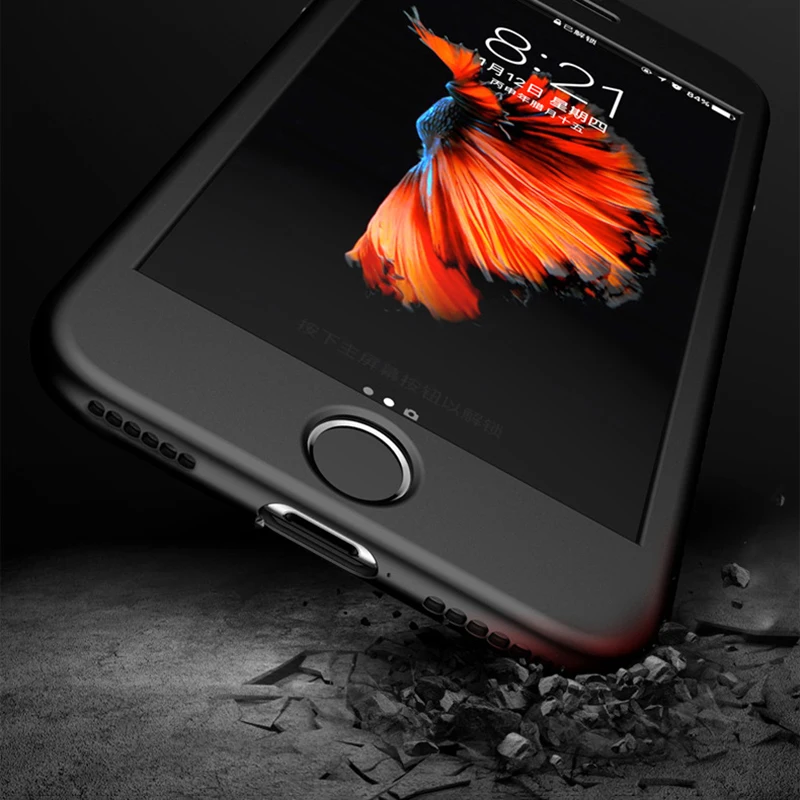 

360 Full body Protect Front Phone Case For iphone X XR XS Max 6 6s 7 8 plus Soft Silicone Shockproof Cover for iPhone 7 8 plus