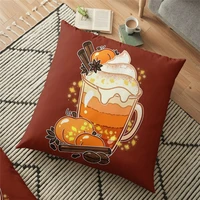 autumn magic pumpkin spice latte cushion cover 4545cm pillow case cushion cover pillow christmas gifts decorative for home