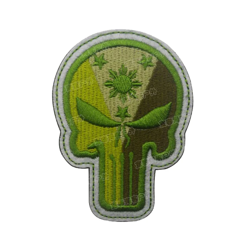 3D тактическое снаряжение Военная Вышивка значок Филиппинский флаг повязка на