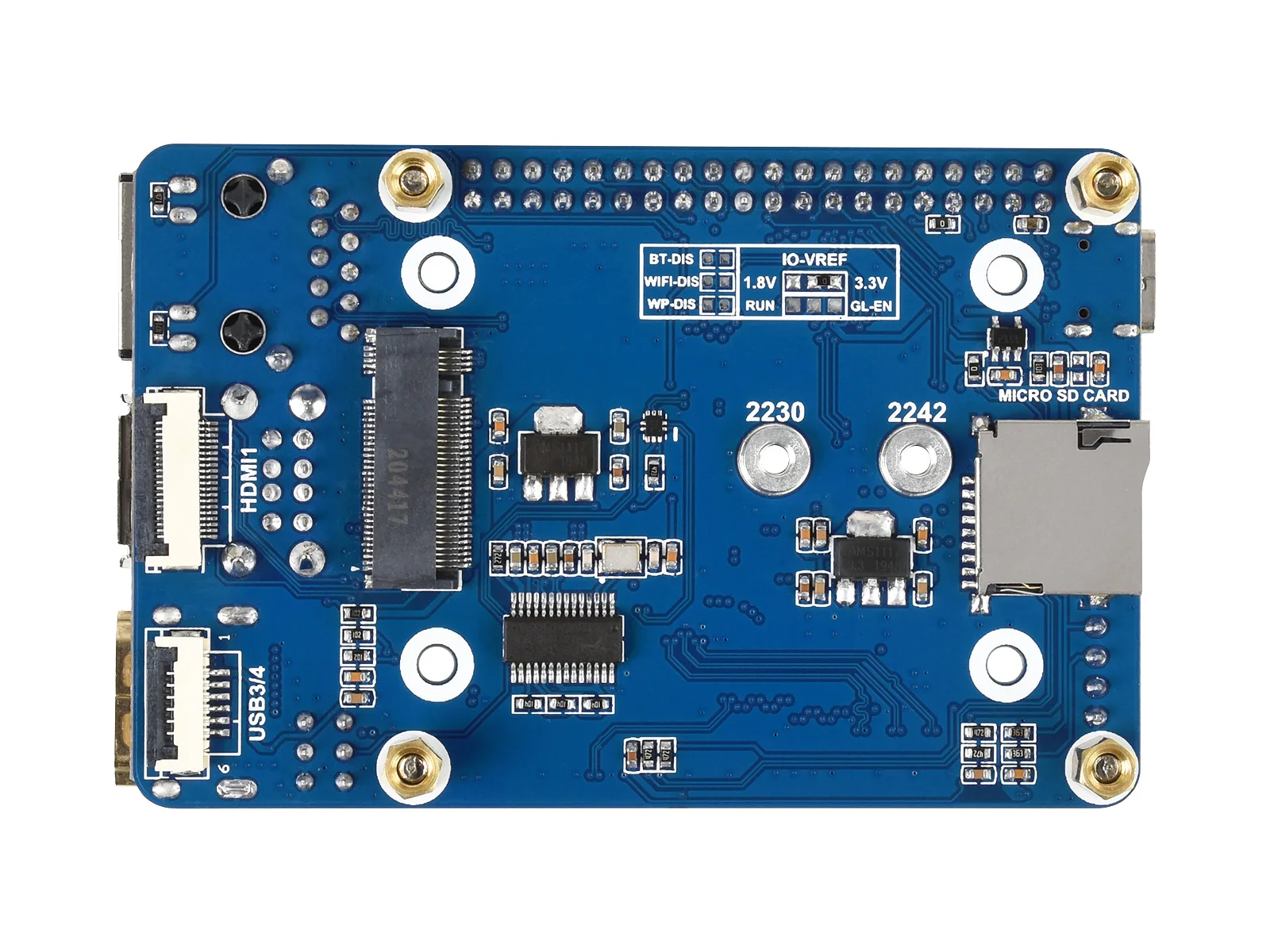 Мини-Базовая плата Waveshare (A) для вычислительного модуля Raspberry Pi 4 встроенные