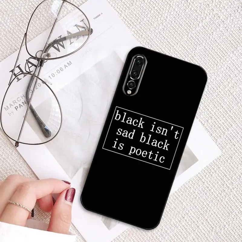 MaiYaCa Black is My Happy Color TV Series Skam чехол для телефона Huawei P20 P30 P20Pro P20Lite P30Lite P Smart P10 9lite |